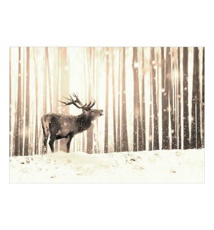 Fotomural - Deer in the Snow (Sepia)