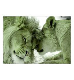 Wallpaper - Lion Tenderness (Green)