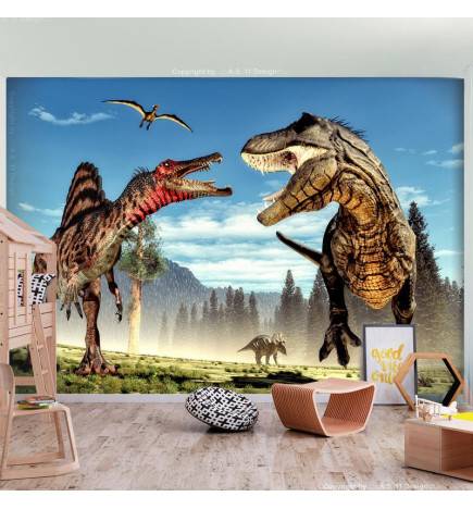 Wallpaper - Fighting Dinosaurs