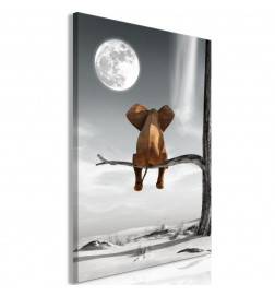 61,90 € Cuadro - Elephant and Moon (1 Part) Vertical
