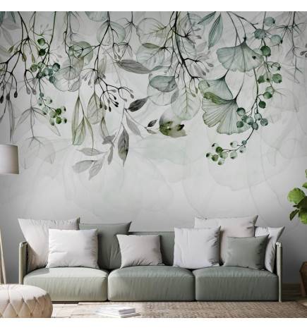 Self-adhesive Wallpaper - Foggy Nature - Green