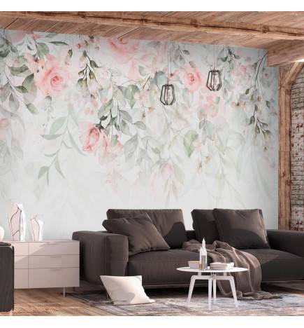 40,00 € Self-adhesive Wallpaper - Waterfall of Roses - First Variant