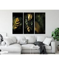 Quadro collage di foglie dorate cm. 90x60 - ARREDALACASA
