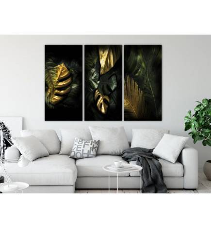 Quadro collage di foglie dorate cm. 90x60 - ARREDALACASA