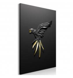 61,90 € Quadro con un pappagallo nero cm. 40x60 - ARREDALACASA