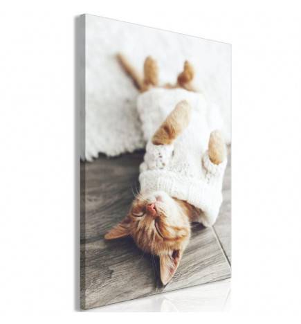 61,90 € Canvas Print - Lazy Cat (1 Part) Vertical