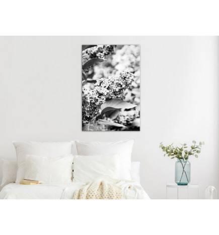 Quadro foglie e fiori black and white cm. 40x60 - ARREDALACASA
