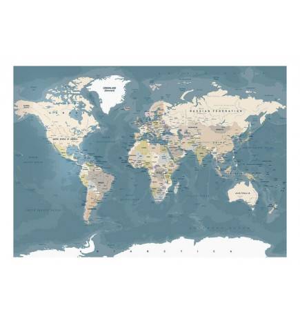 fotomurale adesivo mappamondo con sfondo blu Arredalacasa