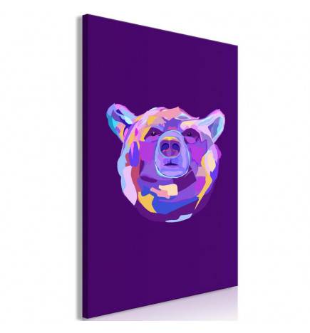 61,90 € Canvas Print - Colourful Bear (1 Part) Vertical