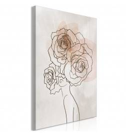 Canvas Print - Anna and Roses (1 Part) Vertical
