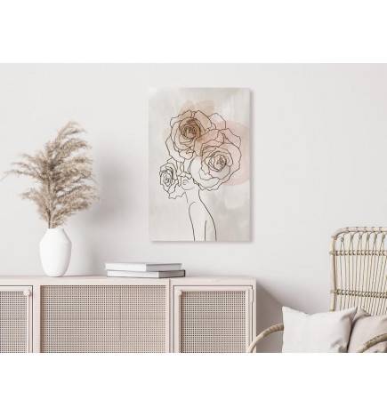 Canvas Print - Anna and Roses (1 Part) Vertical