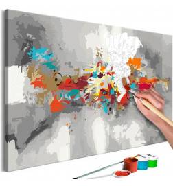 52,00 € Abstrakti ir spalvinga tapyba „pasidaryk pats“ cm. 60x40 – Įrenkite namus