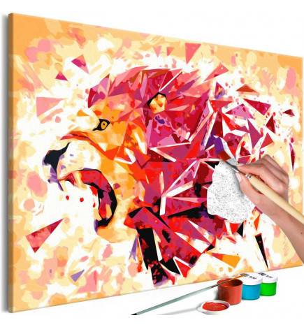 Cuadro para colorear - Abstract Lion