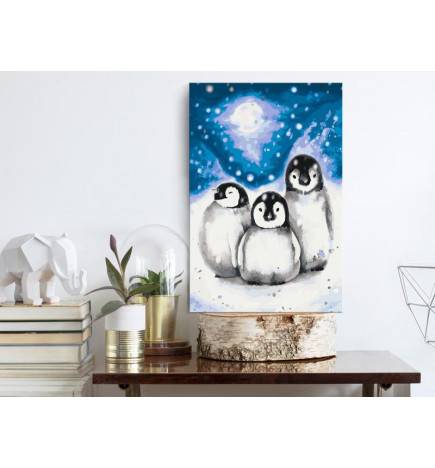 Quadro pintado por você - Three Penguins