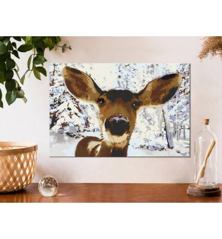 DIY canvas painting - Friendly Deer