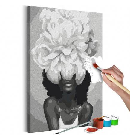 Quadro pintado por você - White Flower