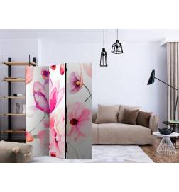 3-teiliges Paravent - Pink Flowers [Room Dividers]