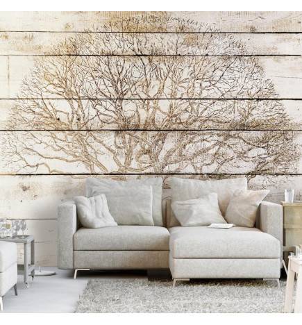 Wallpaper - Tree on Boards