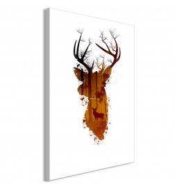 61,90 € Canvas Print - Deer in the Morning (1 Part) Vertical