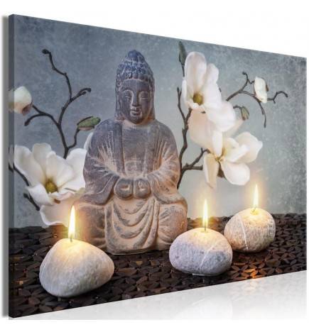 61,90 € Canvas Print - Buddha and Stones (1 Part) Wide