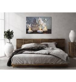 Canvas Print - Buddha and Stones (1 Part) Wide