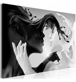 61,90 €Quadro con un bacio in bianco e nero - ARREDALACASA