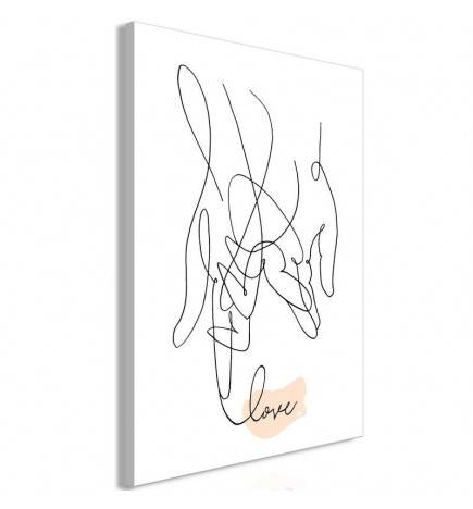 61,90 € Canvas Print - Tangled Love (1 Part) Vertical