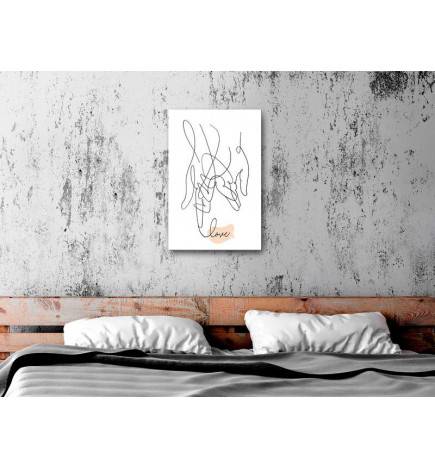 Canvas Print - Tangled Love (1 Part) Vertical