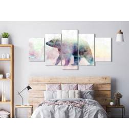 Canvas Print - Lonely Bear (5 Parts) Wide