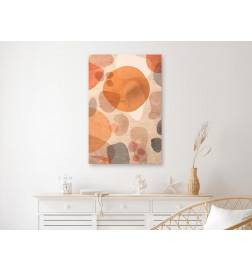 Abstraktā glezna ar oranžiem apļiem - Arredalacasa