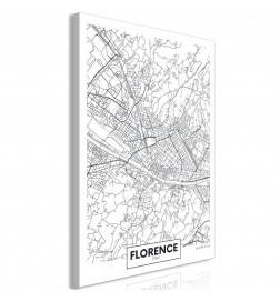 61,90 € Cuadro - Florence Map (1 Part) Vertical