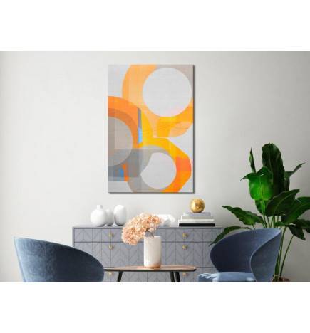 Abstrakts attēls ar oranžiem apļiem - arredalacasa