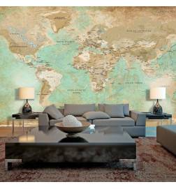 118,00 € Self-adhesive Wallpaper - Turquoise World Map II