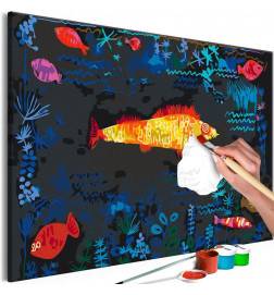 DIY canvas painting - Paul Klee: Goldfish