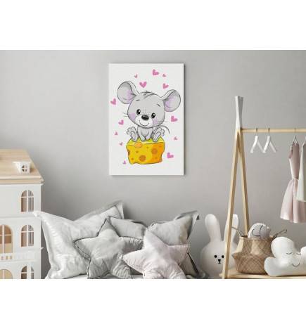 DIY canvas painting - Mouse in Love