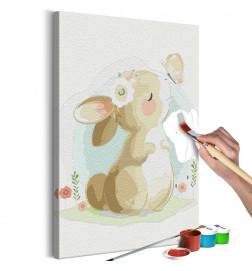 DIY canvas painting - Dreamer Rabbit