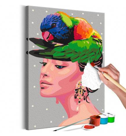 Tableau à peindre par soi-même - Parrot on the Head