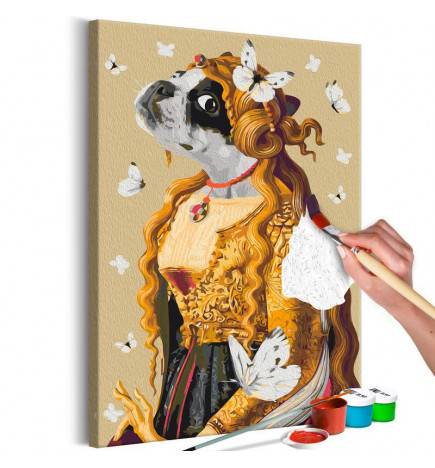 Quadro pintado por você - Lady Pug