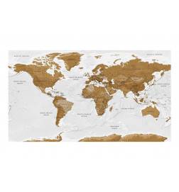 Mapa mundi fotomural adesivo 490x280 cm vintage