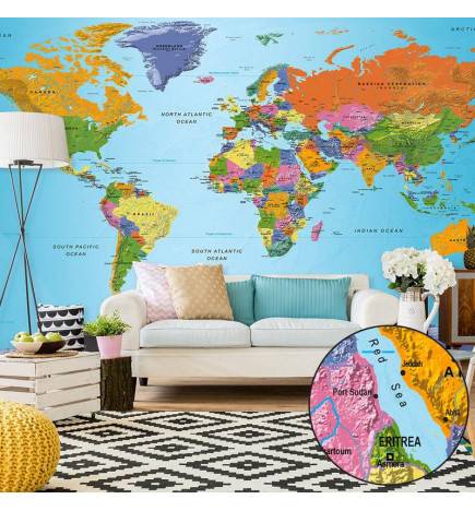 118,00 € Self-adhesive Wallpaper - World Map: Colourful Geography II
