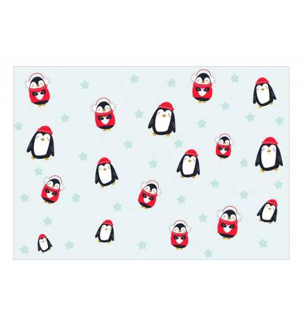 Fotomurale adesivo per bambini con i pinguini - Arredalacasa