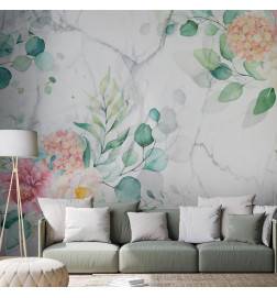 Self-adhesive Wallpaper - Flowery Marble