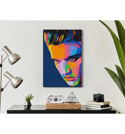 Quadro pintado por você - Colourful Elvis