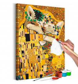 52,00 €Quadro pintado por você - Kissing Cats