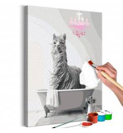 52,00 € Cuadro para colorear - Lama in the Bathtub