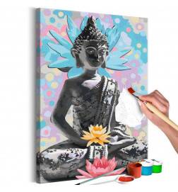 Quadro pintado por você - Rainbow Buddha