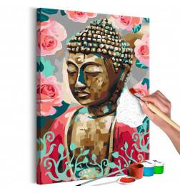 Quadro pintado por você - Buddha in Red