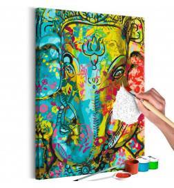 Tableau à peindre par soi-même - Colourful Ganesha
