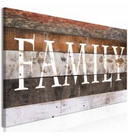 61,90 €Quadro con la scritta Family sul legno marrone - Arredalacasa