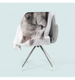 mantas de franela - con un gato perezoso